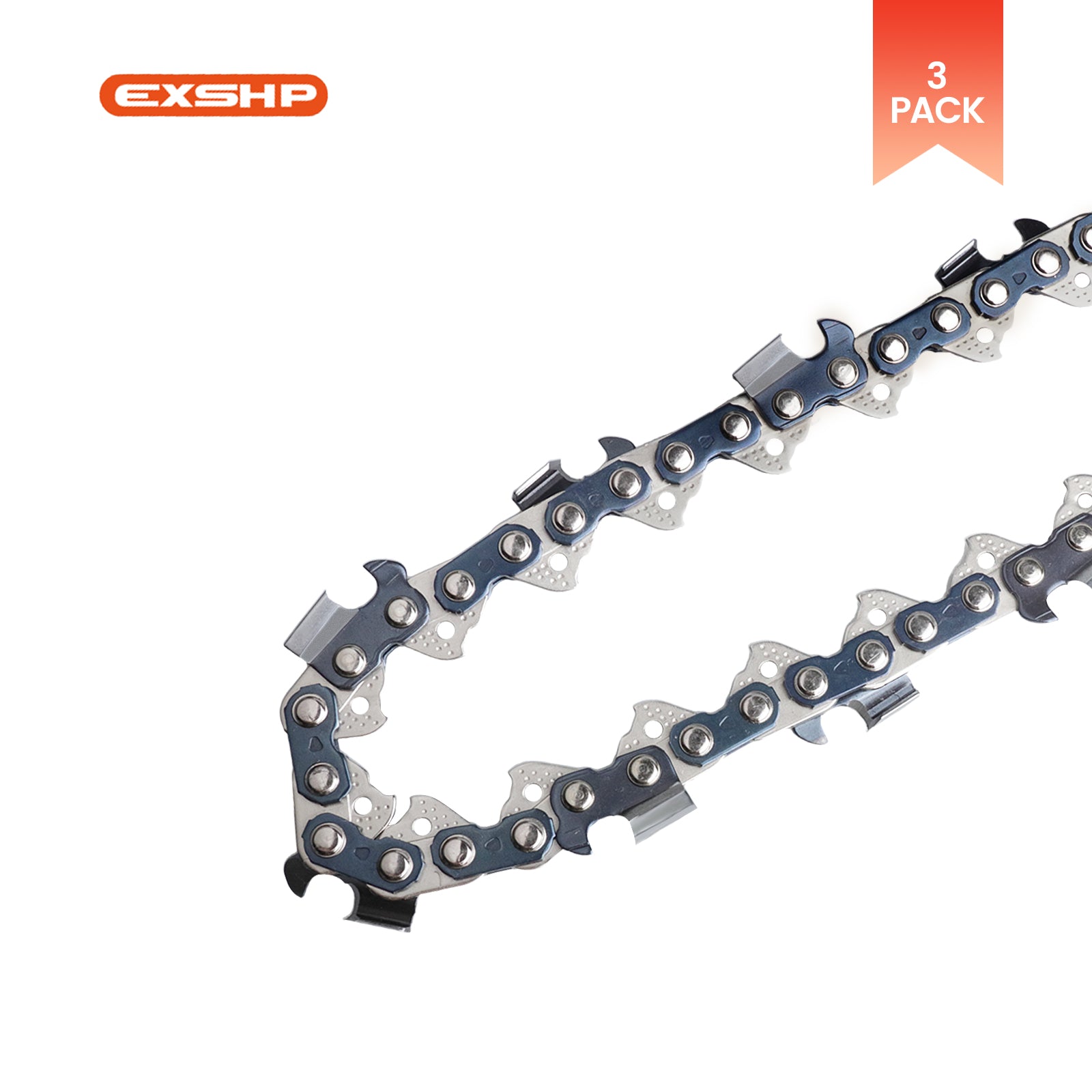 EXSHP | 20 Inch Chainsaw Chain | 3/8" Pitch .050" Gauge | 70 Drive Links | Full Chisel