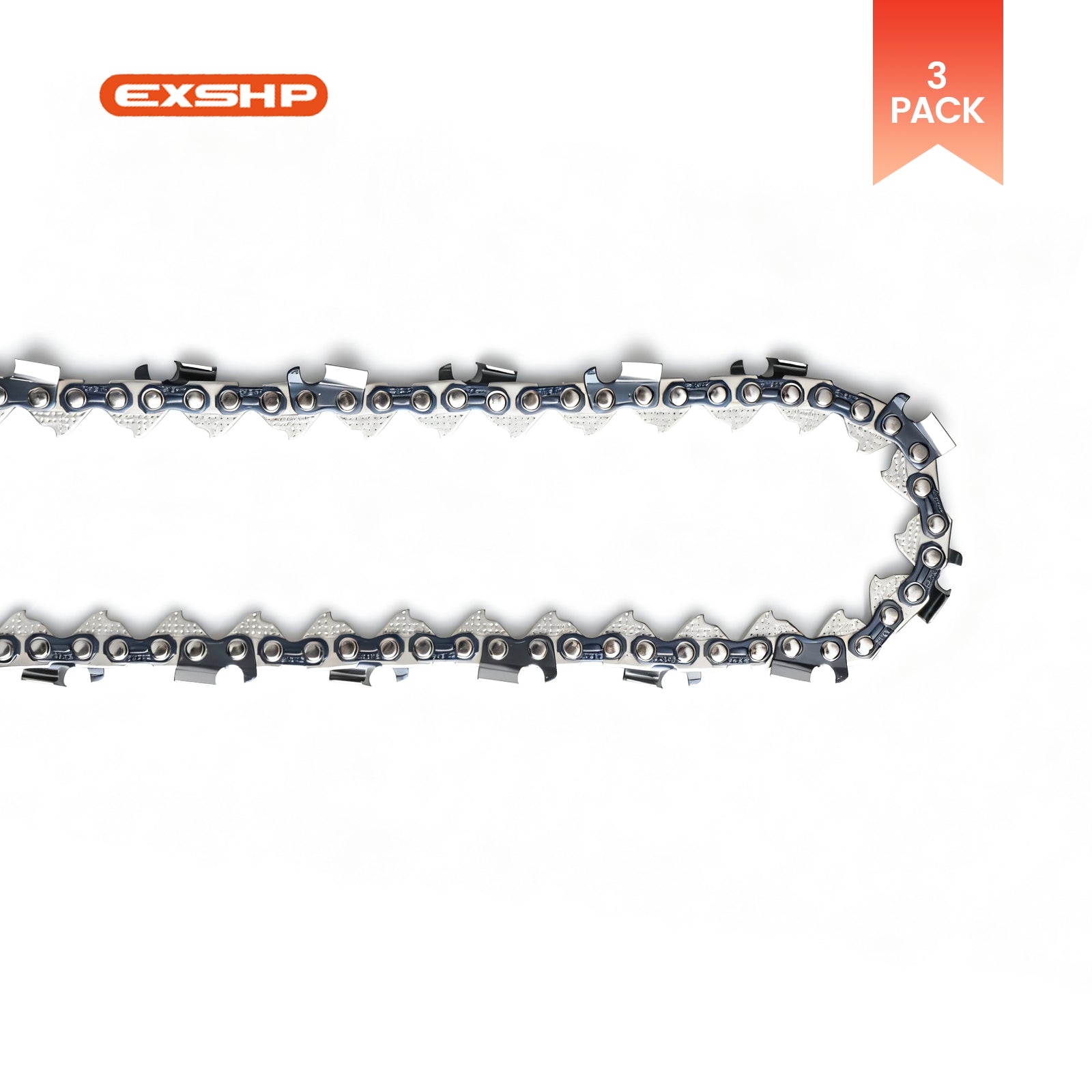 EXSHP | 20 Inch Chainsaw Chain | 325 Pitch .050" Gauge | 81 Drive Links | Full Chisel | 3-PACK