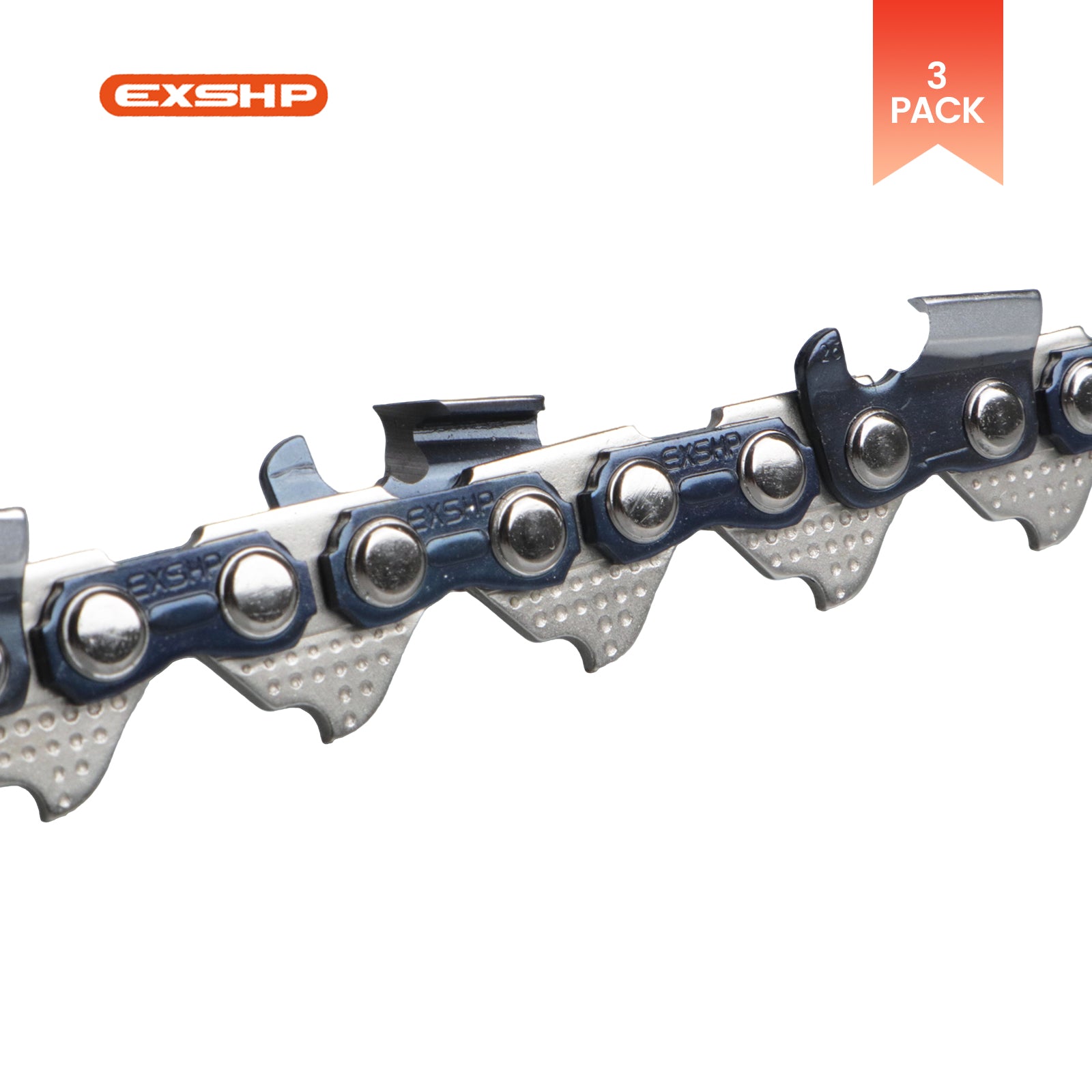 EXSHP | 20 Inch Chainsaw Chain | 325 Pitch .050" Gauge | 81 Drive Links | Full Chisel | 3-PACK