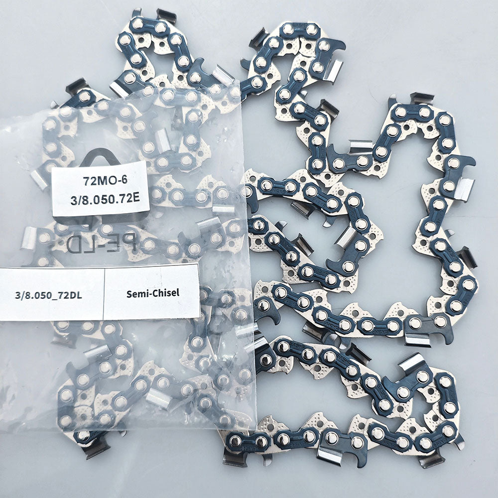 EXSHP | 20 Inch Chainsaw Chain | 3/8" Pitch .050" Gauge | 72 Drive Links | Semi Chisel | 3-PACK
