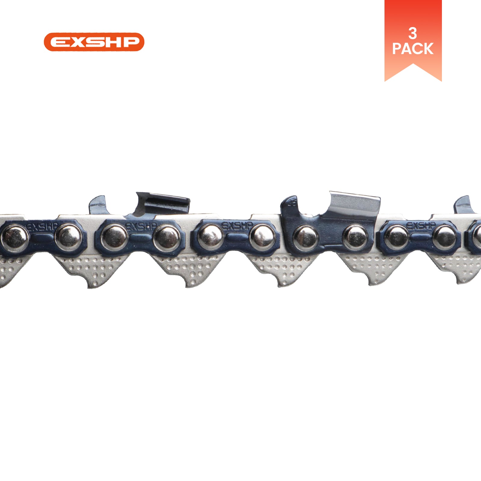 EXSHP | 20 Inch Chainsaw Chain | 325 Pitch .050" Gauge | 81 Drive Links | Full Chisel | 3-PACK