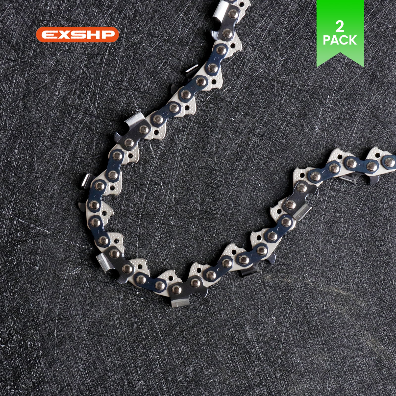 EXSHP | 36 Inch Chainsaw Chain | 3/8" Pitch .050" Gauge | 114 Drive Links | Full Chisel | 2-PACK