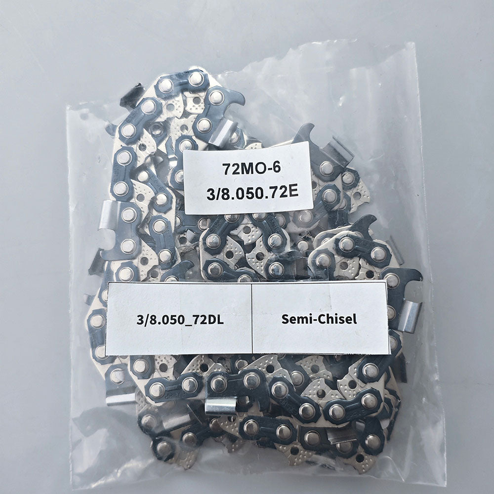 EXSHP | 20 Inch Chainsaw Chain | 3/8" Pitch .050" Gauge | 72 Drive Links | Semi Chisel | 3-PACK