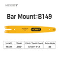 Harvester Guide Bar | B1751F146HR88 | Bar Mount: B149 | Bar length 75cm | Gauge .080" | 0.404"-14T | 88DL