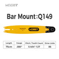 Harvester Guide Bar | Q3751E126HR86 | Bar Mount: Q149 | Bar length 75cm | Gauge .080" | 0.404"-12T | 86DL