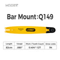 Harvester Guide Bar | Q3821E126HR94 | Bar Mount: Q149 | Bar length 82cm | Gauge .080" | 0.404"-12T | 94DL