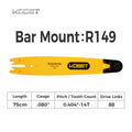 Harvester Guide Bar | R3751E146HR88 | Bar Mount: R149 | Bar length 75cm | Gauge .080" | 0.404"-14T | 88DL