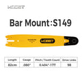 Harvester Guide Bar | S1821E176HR98 | Bar Mount: S149 | Bar length 82cm | Gauge .080" | 0.404"-17T | 98DL