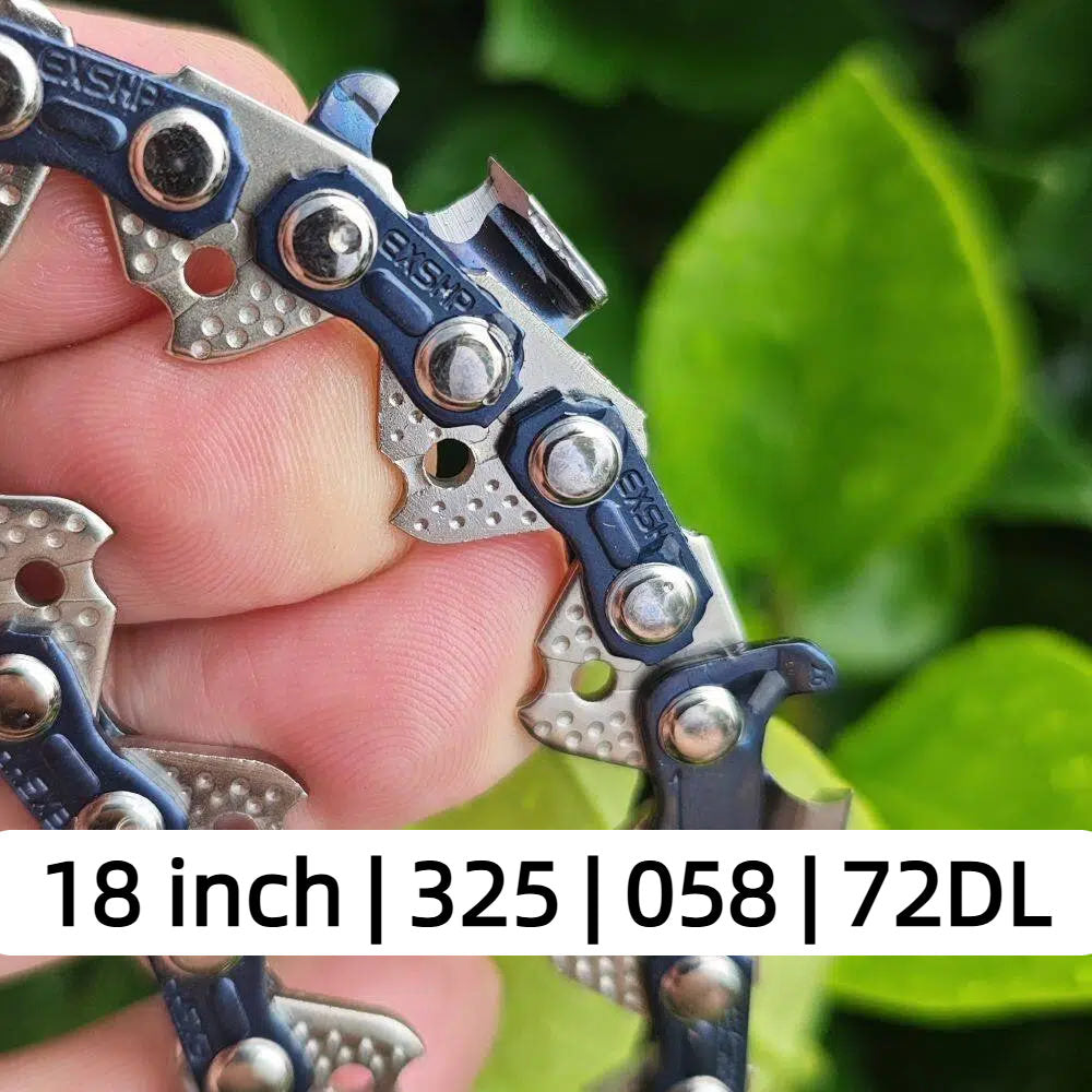 EXSHP | 18 Inch Chainsaw Chain | 325 Pitch .058" Gauge | 72 Drive Links | Full Chisel | 3-PACK
