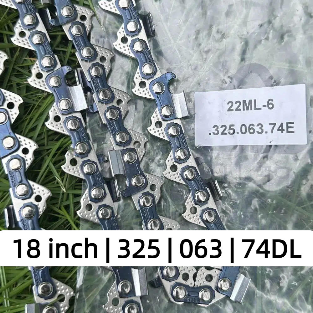 EXSHP | 18 Inch Chainsaw Chain | 325 Pitch .063" Gauge | 74 Drive Links | Full Chisel | 3-PACK